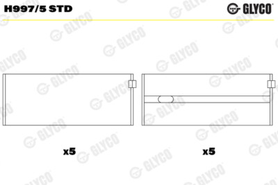 GLYCO H997/5 STD Kurbelwellenlager for DAEWOO MERCEDES-BENZ MULTICAR PUCH SSANGY