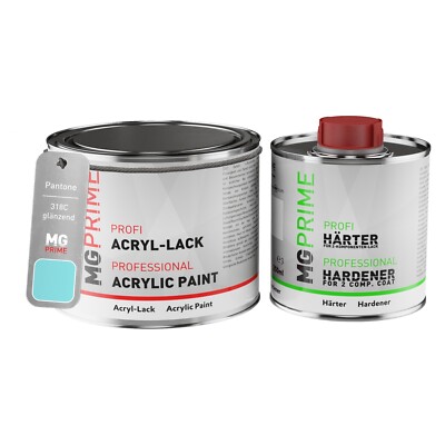 Pantone 318C Green Acryl Lack glänzend 0,75 Liter 750 ml Dose inkl. Härter