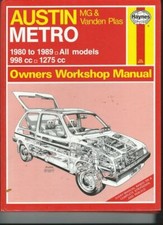 Haynes Austin Metro Owners Workshop Manual