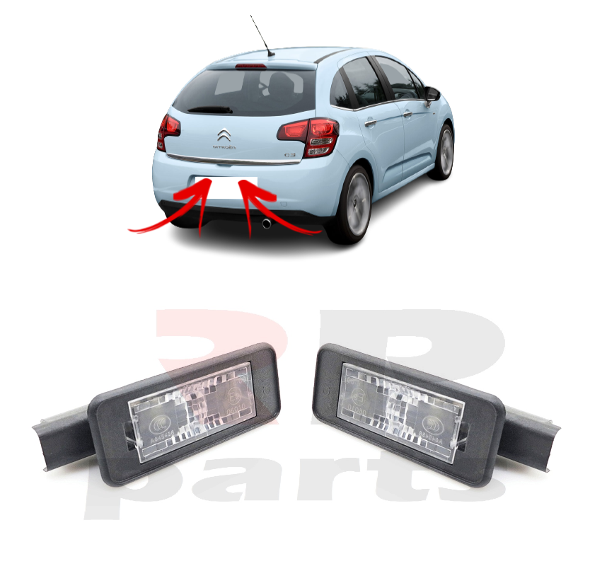 Luce Targa Per Ford Focus, Fiesta, Kuga - Ricambio Aftermarket - SX O DX - Omologazione ECE - Foto 9