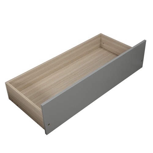 Twin size Platform Bed with Two Drawers, Gray - Picture 8 of 8