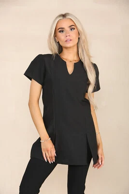 VESTIR'S SPA Beauty &Hair Salon Hairdressing Uniform Nail Massage Therapist Tunic R 6 _20