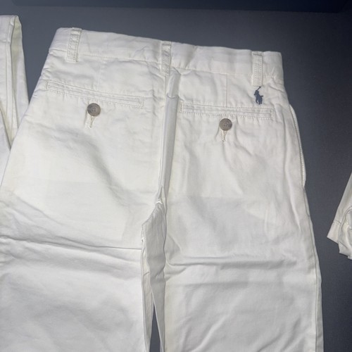Polo Ralph Lauren Kids Boys Size 6 Chino Pants - White with Blue Polo Logo - Picture 5 of 5