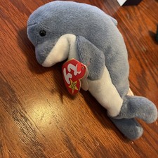 ERROR 1996 Ty Original Beanie Babies ECHO w/WAVES TAGS Style 4084 w/Tags (8")