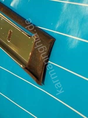 VW Karmann Ghia 1956-1971 Right Side Door Glass Weatherstrip Base – Aluminum With Seal, REPRODUCTION