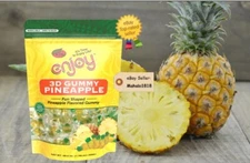 🍍~100CT 1.76Lb Gummy PINEAPPLE Flavor 3D Shaped Soft Candy Gummies Enjoy Hawaii