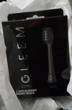 New! Lot Of 3 Boxes Of 2 Gleem Electric Toothbrush Refill Heads Black 6 Total