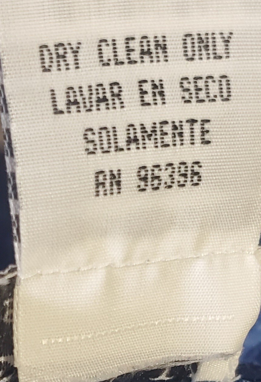 Vintage Dress U By Sharon 2pc Maxi Dress 13/14 Set Blue Water Swirls Floral EUC