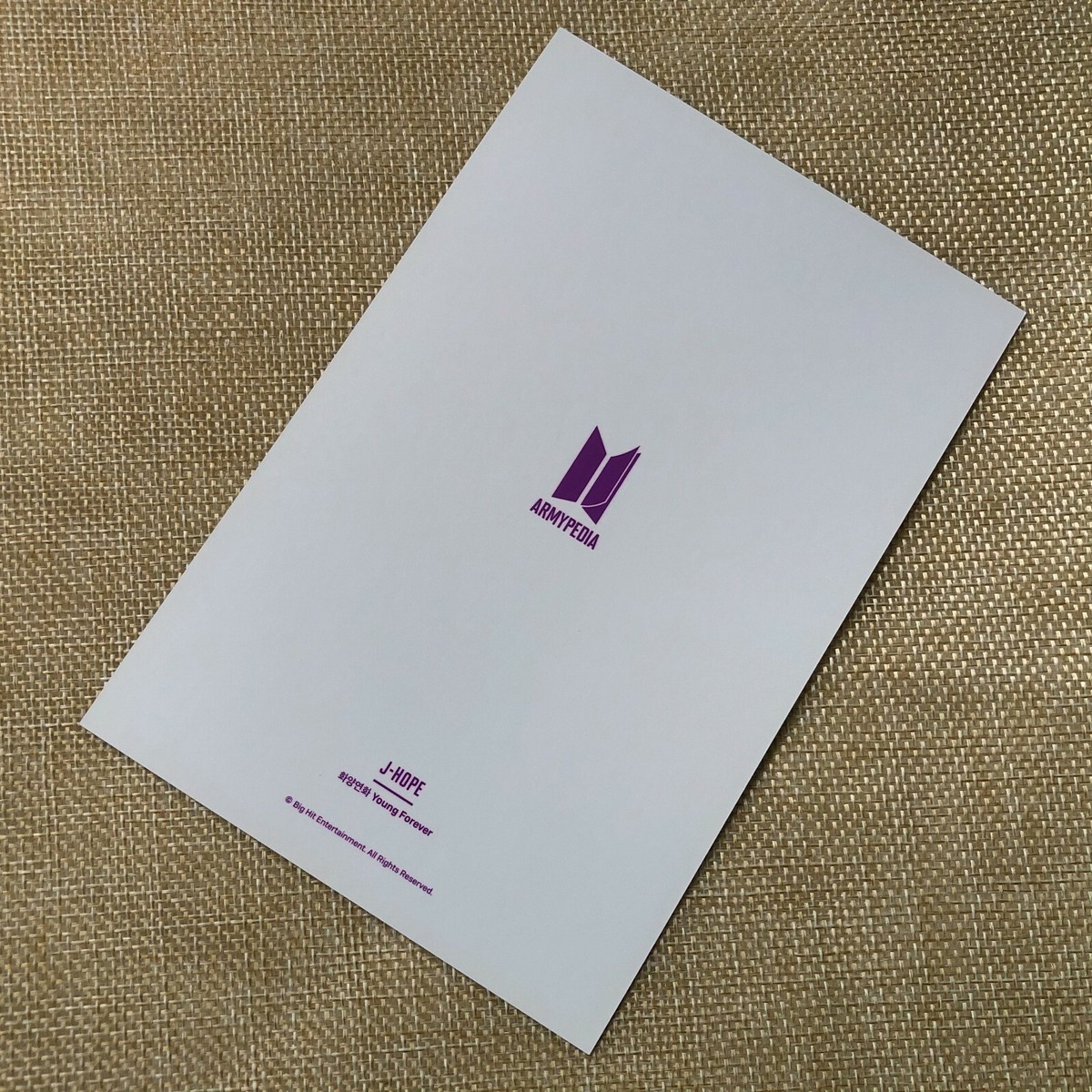 BTS J-HOPE [ Armypedia Young Forever ] Official Postcard