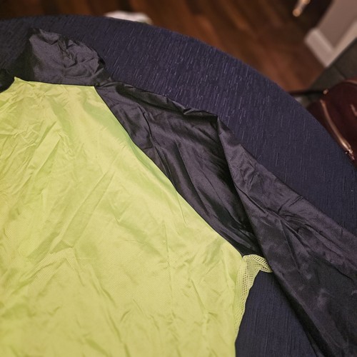 Castelli Cycling Reflective Windbreaker Rain Jacket Men’s XXL Navy Blue & Yellow - Picture 19 of 20