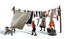 Woodland Scenics ~ HO Scale People ~ Wash Day...