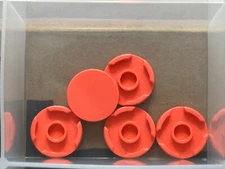 LEGO Parts - Coral Tile, Round 2 x 2 with Bottom Stud Holder - No 14769 - QTY 5