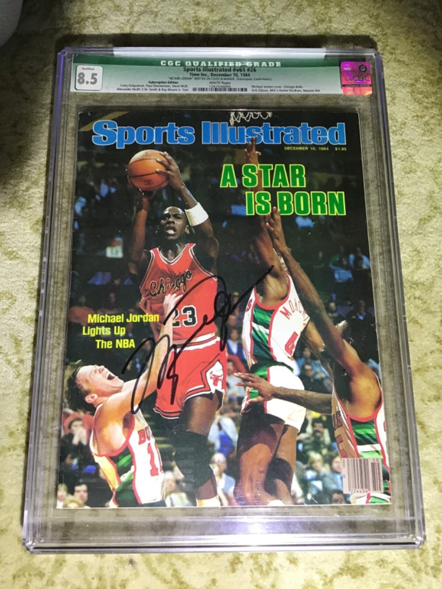 sports illustrated 1984 Michael Jordan CGC 8.5 PSA RAREST OF