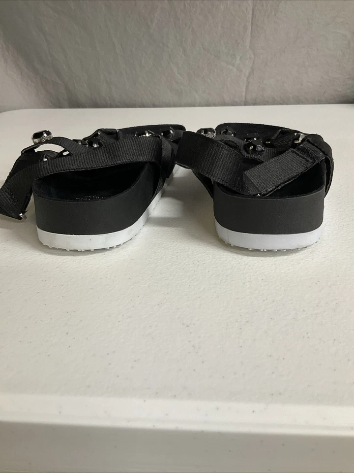 Simply Vera Wang Womens Black Sandals Rhinestone Size 7 - Image 4 of 4