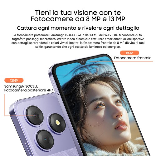 Blackview WAVE 8C Android 14 Smartphone 6,56" 6GB+64GB(TF 2TB) 4700mAh Tre Slot - Imagen 10 de 40