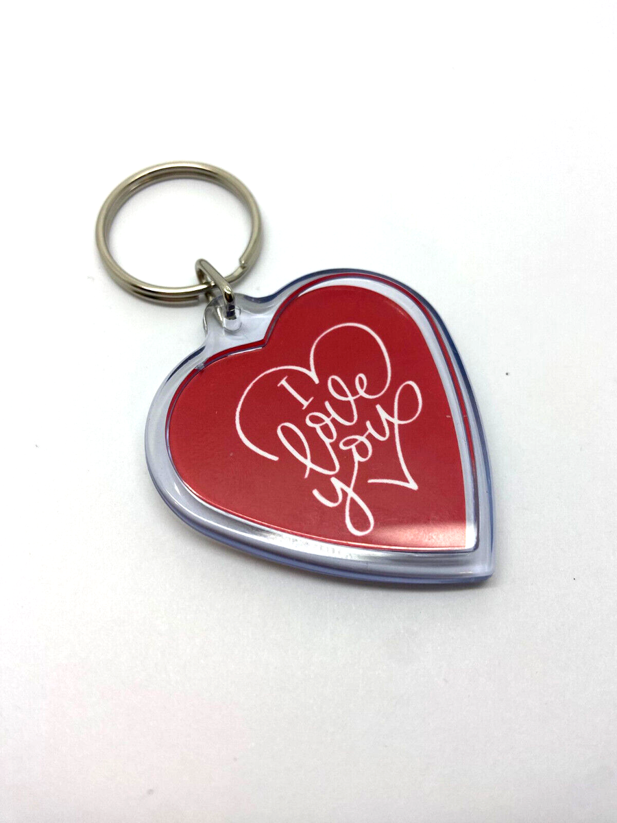 I Love You Heart shape keyring Husband Wife Boyfriend