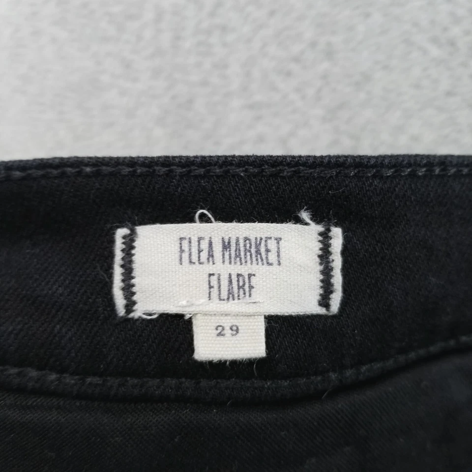 Madewell Jeans Womens 29 Black Flea Market Flare High Rise Dark Wash Denim - Image 4 of 4