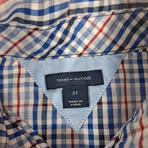 Tommy Hilfiger Plaid Button Up Shirt & The Children's Place Argyle Vest Boys 3T - Picture 11 of 13