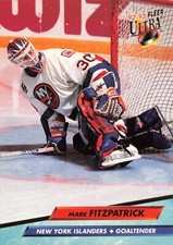 MARK FITZPATRICK 1992-93 Fleer Ultra #124 New York Islanders Goalie NHL Card