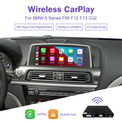 Wireless CarPlay Android Auto Decoder GPS For BMW 6 Series F06 F12 F13 G32 NBT