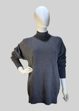 Vintage Scott & Charters of Hawick Men's Medium Grey Cashmere Sweater {13}