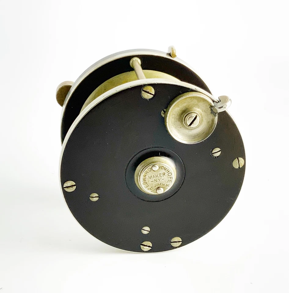 Antiguo carrete de pesca Edward Vom Hofe 491 2.0 para piezas patente 14 de julio de 1896 Foto 3 de 4