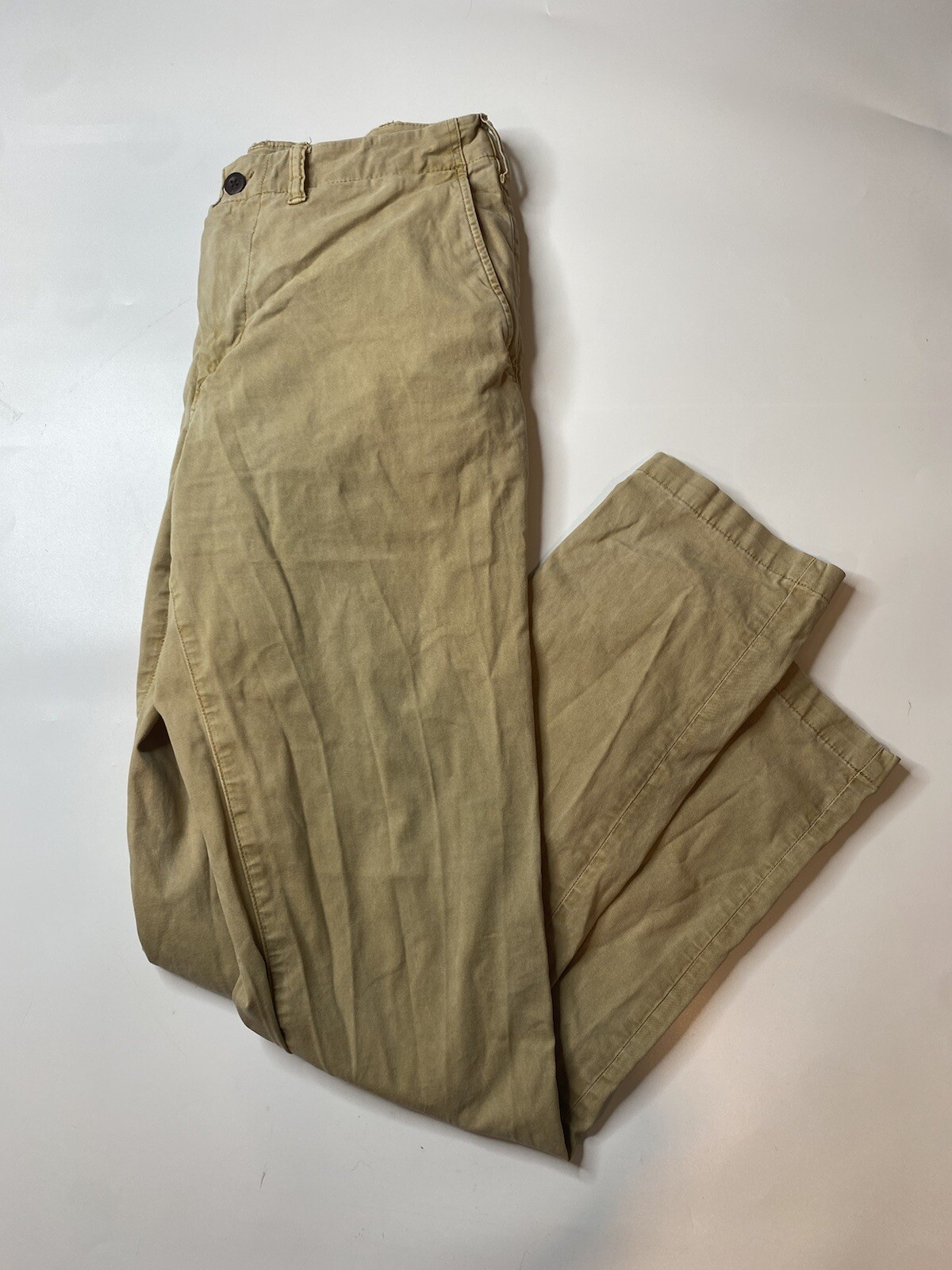 American Eagle Chino Pants Men 32x36 Brown Tan Khaki Slim Fit Straight