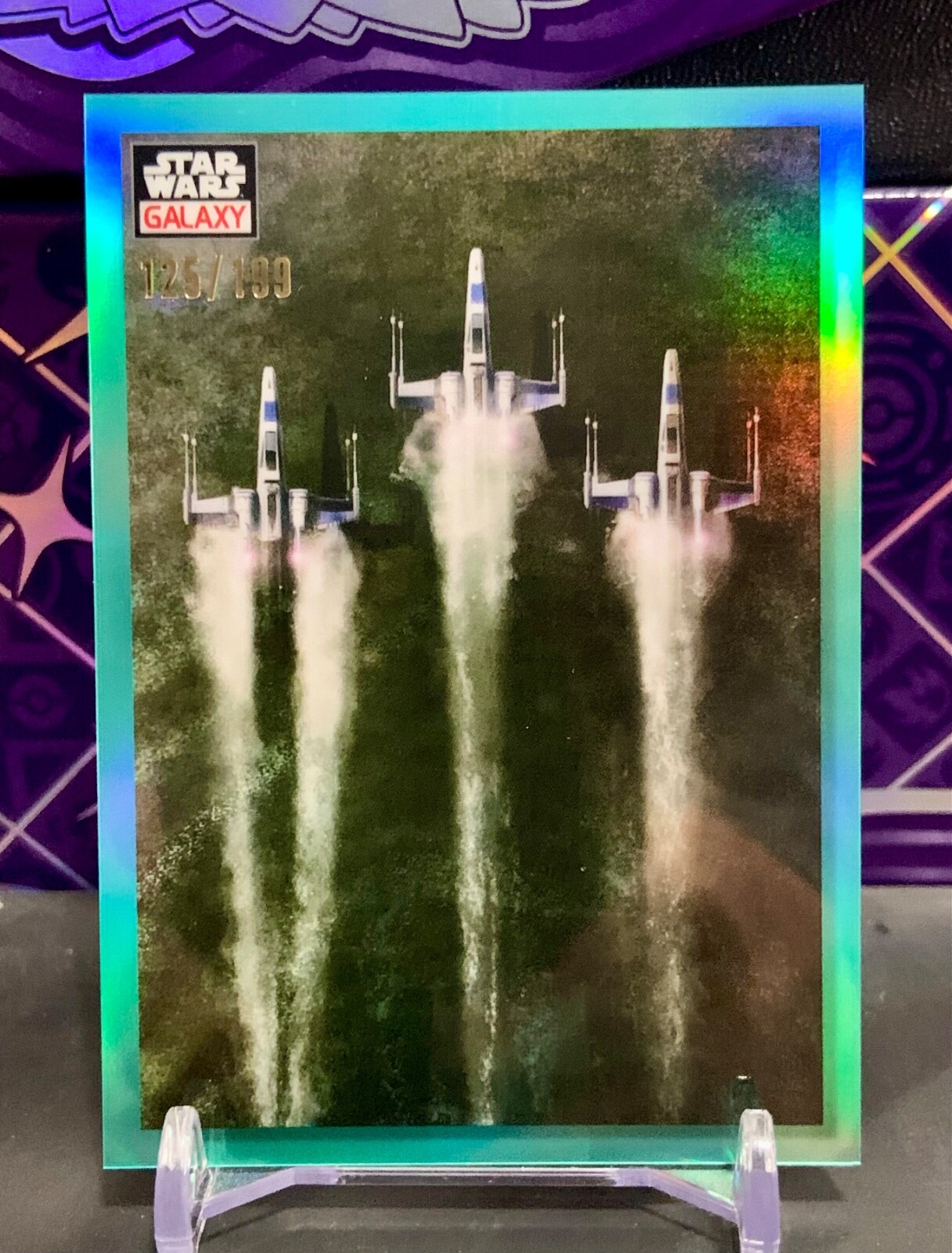 2023 Topps Chrome Star Wars Galaxy X-Wings #89 Aqua Refractor 125/199