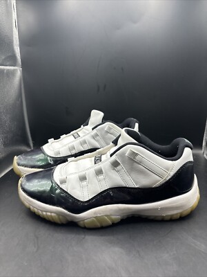 靴 AIR JORDAN 11 WHITE/BLACK-EMERALD R Nike Air Jordan 11 Retro Low White/Black-Emerald Rise 528895-145