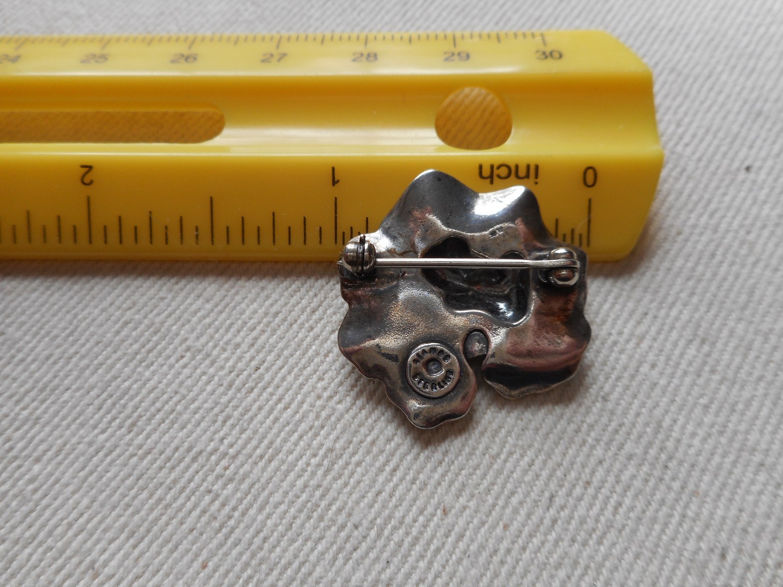 Tiny Signed Stamas Sterling Silver Frog on Lily P… - image 10