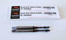  2 YG1 4-40 UNC Spiral Fluted Modified Bottoming Hand Tap 2 Flute HSS-E TICN