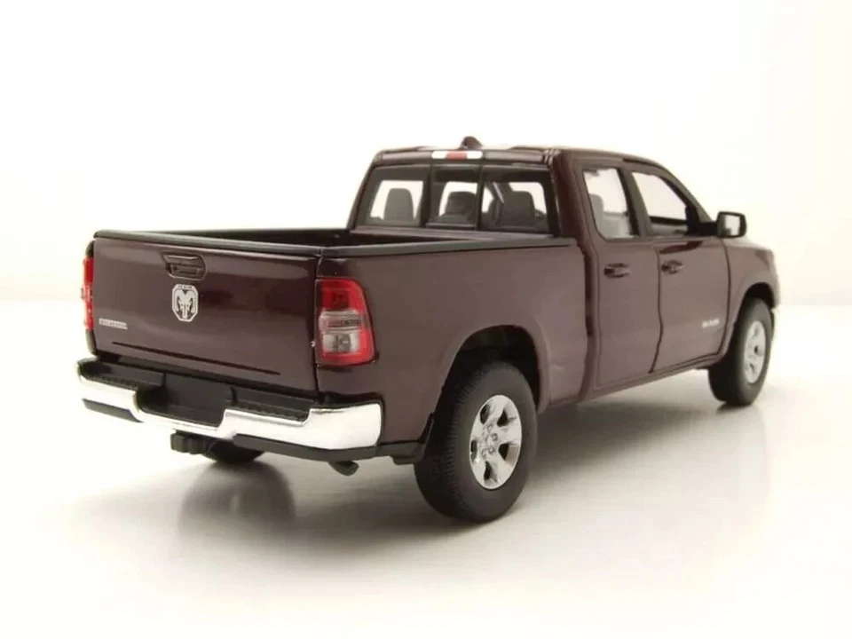 WELLY NEX  1:27 AUTO DIE CAST METAL  DODGE RAM 1500 2019 ROSSO BORDEAUX    24104 - Immagine 2 di 4