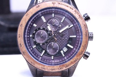 VICVS Wooden Chronograph Japanese Quartz Watch (100% Natural Wood Watch) - New