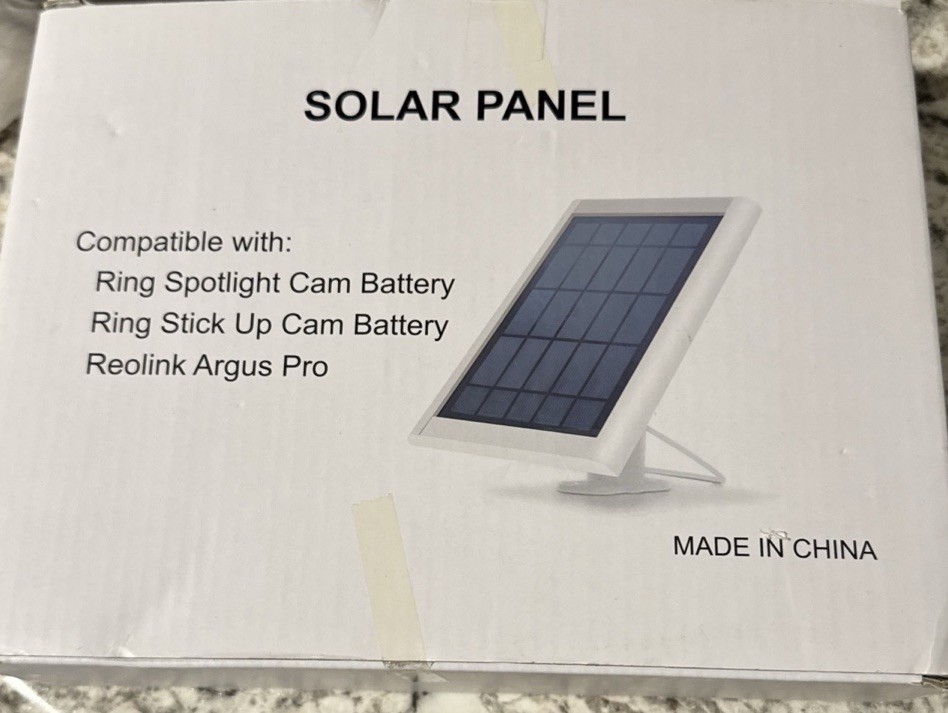 Solar Panel for Ring Spotlight Cam Stick Up Cam Reolink Argus Pro