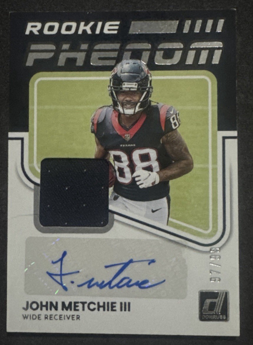 John Metchie Panini Donruss Rookie Phenom Jersey Autographs #RPA13 Base