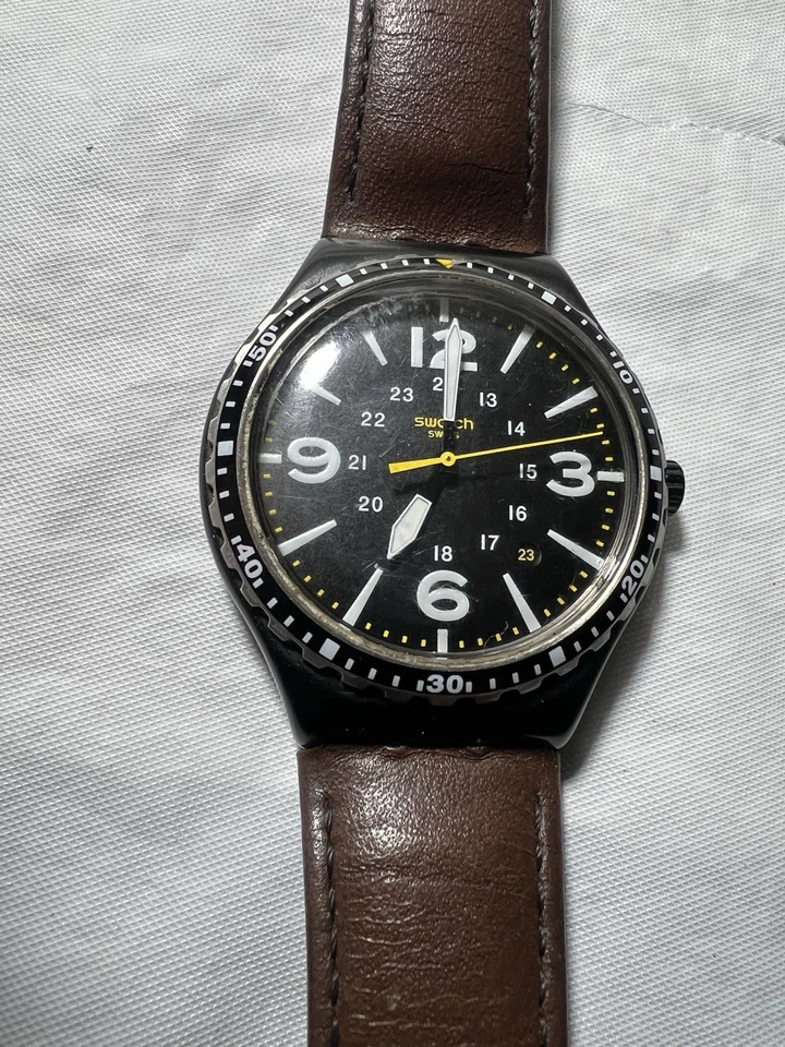 swatch irony special unit,YWN402/YWB402C, 42 mm super luminous, Wr30M,date, men’ - Image 4 of 4