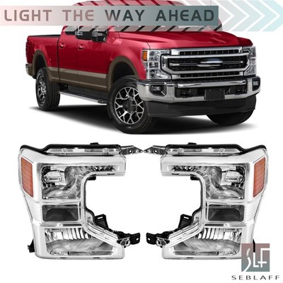 For Ford F250 F350 SuperDuty 2020-2022 Halogen Headlights ASSY Left+Right Side