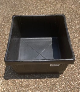 27” X 27” X 16” Aquaponics Hydroponics Reservoirs Black Plastic Industrial Grade