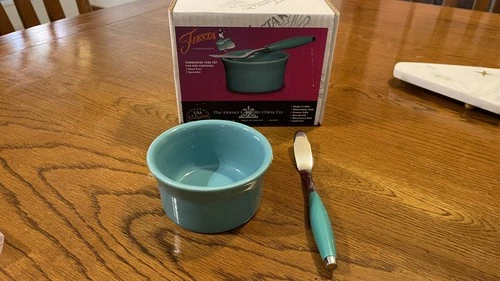 Brand New FIESTA Turquoise 2 piece Dip Set 8.0 oz Bowl & Spreader  1436 107