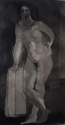 Olle Svanlund 1909-1996,Schüler von Fernand Lèger+Othon Friesz,Tusche,Paris 1951 - Bild 1 von 4