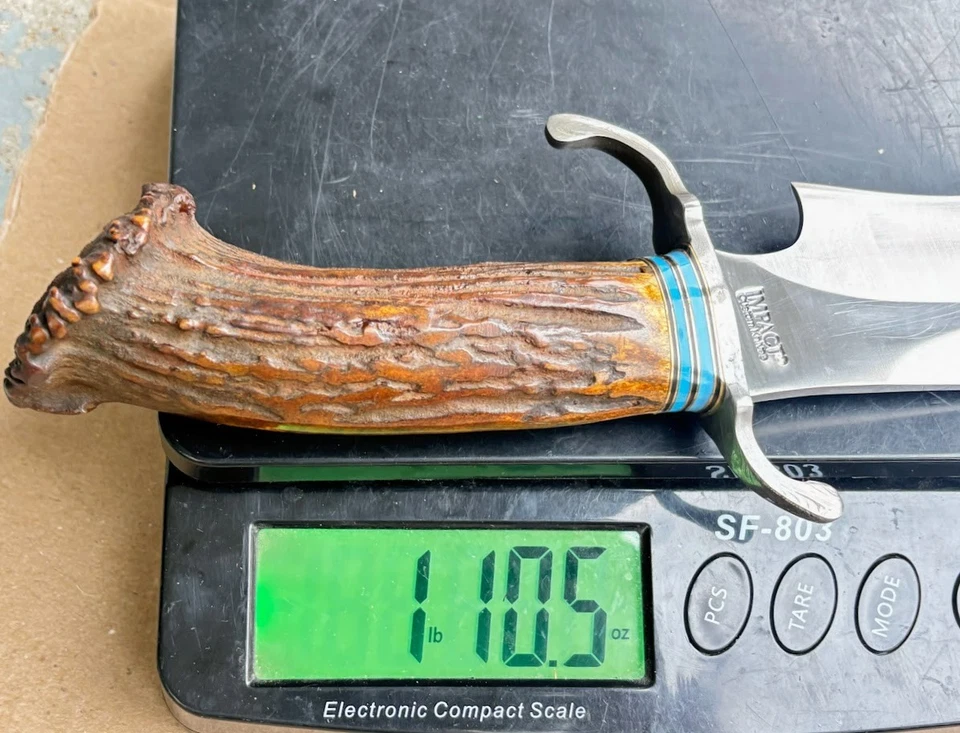 Impact Custom Made Cutlery Sasquatch 18" BOWIE KNIFE Stag Handle Handmade Knives - Image 4 of 4