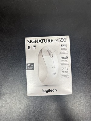 Logitech Signature M550 L Wireless Mouse Large Sized Hand PC, MAC, Laptop -White