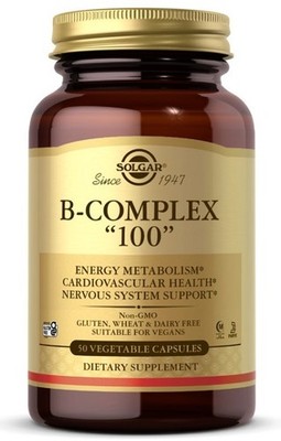 Vitamin B-100-Komplex 50 pflanzliche Kapseln Solgar