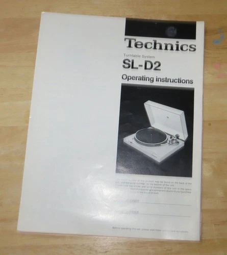 OEM Technics SL-D2 Turntable Operating Instructions Owner Manual - Not a Copy