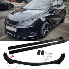 For Seat Ibiza MK4 6J 2008-15 Car Side Skirt＆Front Bumper Lip Spoiler Splitter