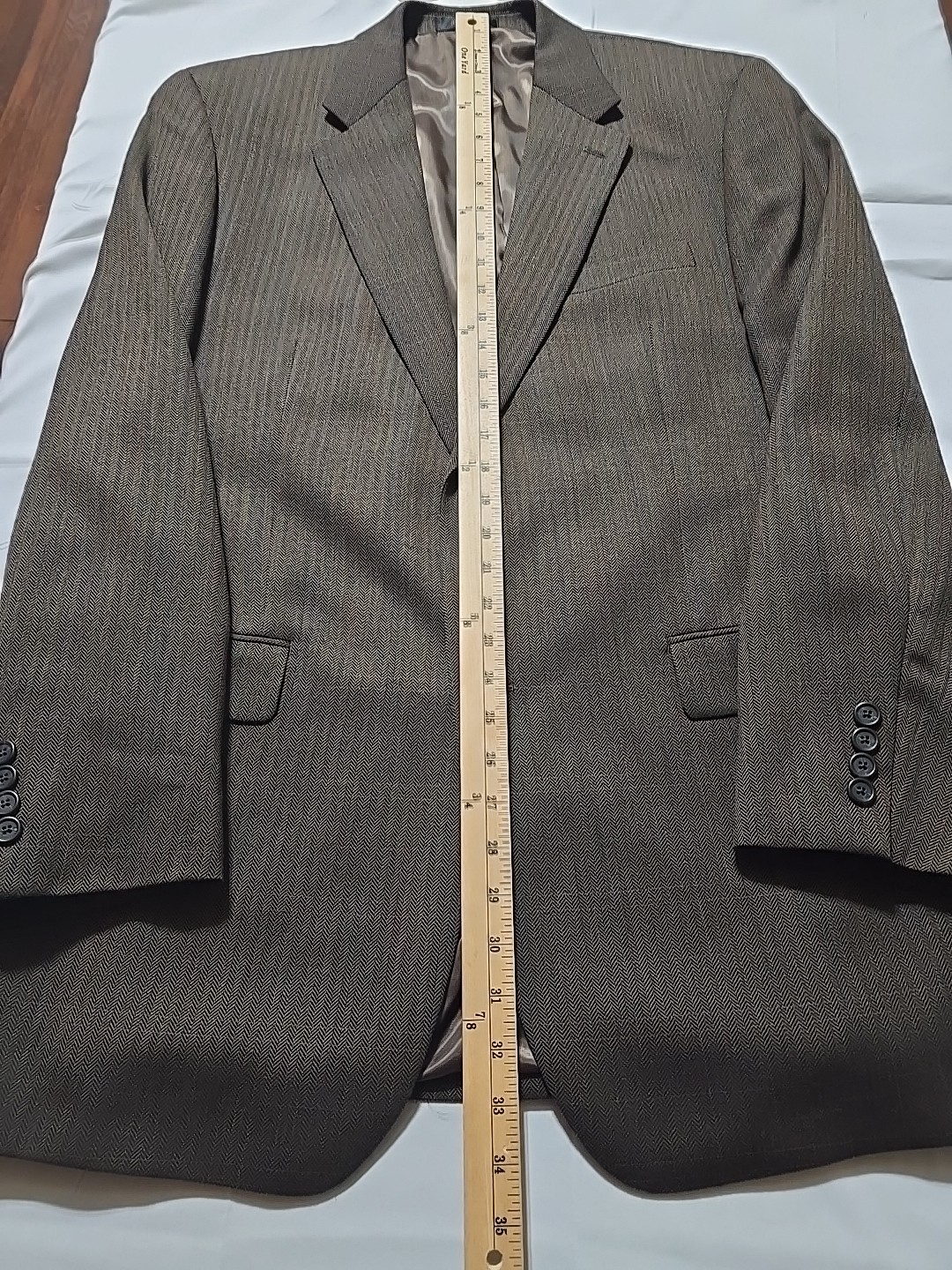 Lauren Ralph Lauren Brown Herringbone Mens SPORT COAT 42L blazer suit jacket 