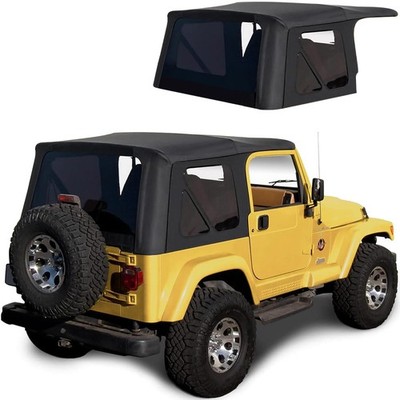 Sierra Offroad Soft Top for 1997 to 2006 Jeep Wrangler TJ - Black, Sailcloth