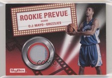 2008-09 Skybox Rookie Prevue Memorabilia Red 4/10 OJ Mayo #RP-OM Patch 0ex8