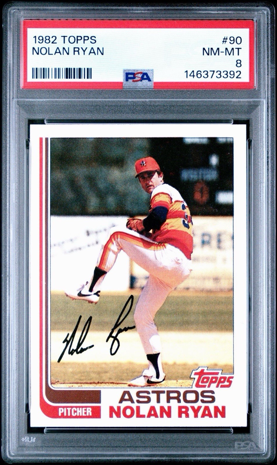 1982 TOPPS #90 NOLAN RYAN PSA 8 NM-MT HoF CENTERED