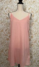 Farm Rio Pink Slip Liner Dress Size M 100% Viscose Spaghetti Strap V-Neckline